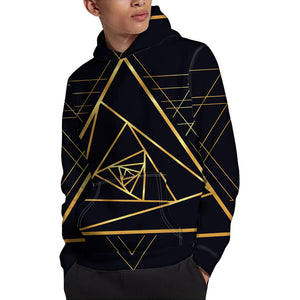 Rose Pyramid Print Pullover Hoodie