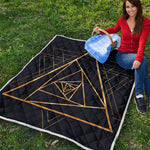 Rose Pyramid Print Quilt