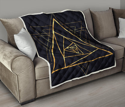Rose Pyramid Print Quilt