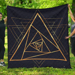 Rose Pyramid Print Quilt