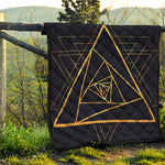 Rose Pyramid Print Quilt