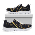 Rose Pyramid Print White Running Shoes