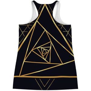 Rose Pyramid Print Women's Racerback Tank Top