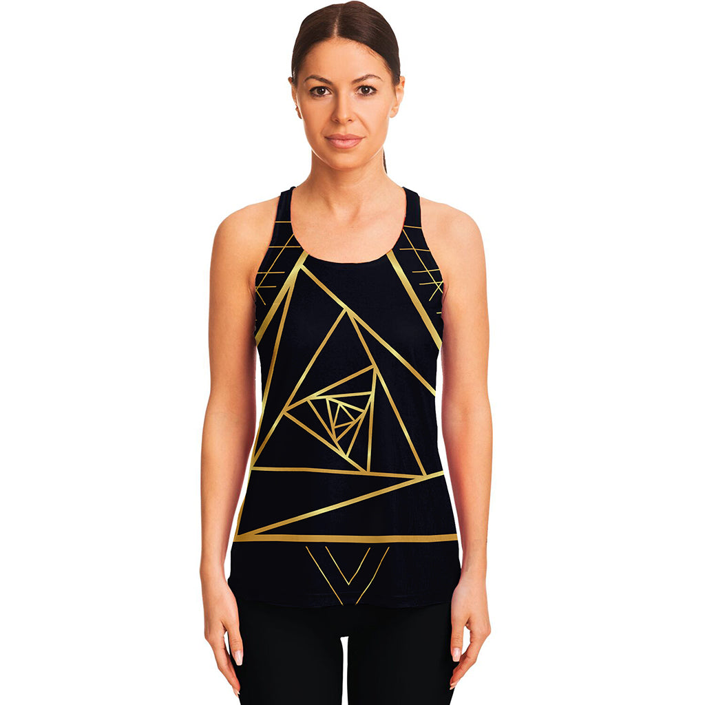 Rose Pyramid Print Women's Racerback Tank Top