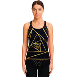 Rose Pyramid Print Women's Racerback Tank Top