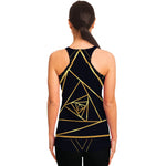 Rose Pyramid Print Women's Racerback Tank Top