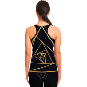 Rose Pyramid Print Women's Racerback Tank Top