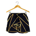 Rose Pyramid Print Women's Shorts