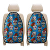 Rose Sugar Skull Pattern Print Car Seat Organizers