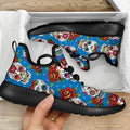 Rose Sugar Skull Pattern Print Mesh Knit Shoes