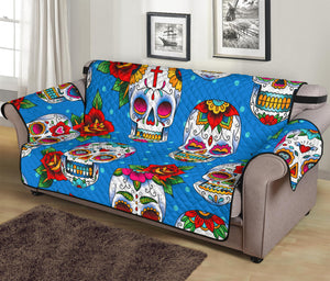 Rose Sugar Skull Pattern Print Sofa Protector