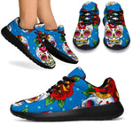 Rose Sugar Skull Pattern Print Sport Shoes GearFrost