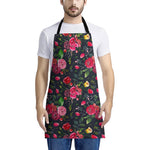 Roses Floral Flower Pattern Print Apron