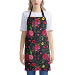 Roses Floral Flower Pattern Print Apron