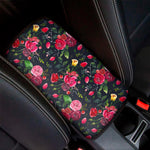 Roses Floral Flower Pattern Print Car Center Console Cover
