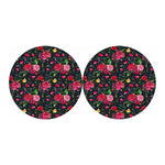 Roses Floral Flower Pattern Print Car Coasters