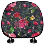 Roses Floral Flower Pattern Print Car Headrest Covers