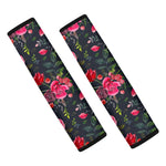 Roses Floral Flower Pattern Print Car Seat Belt Covers