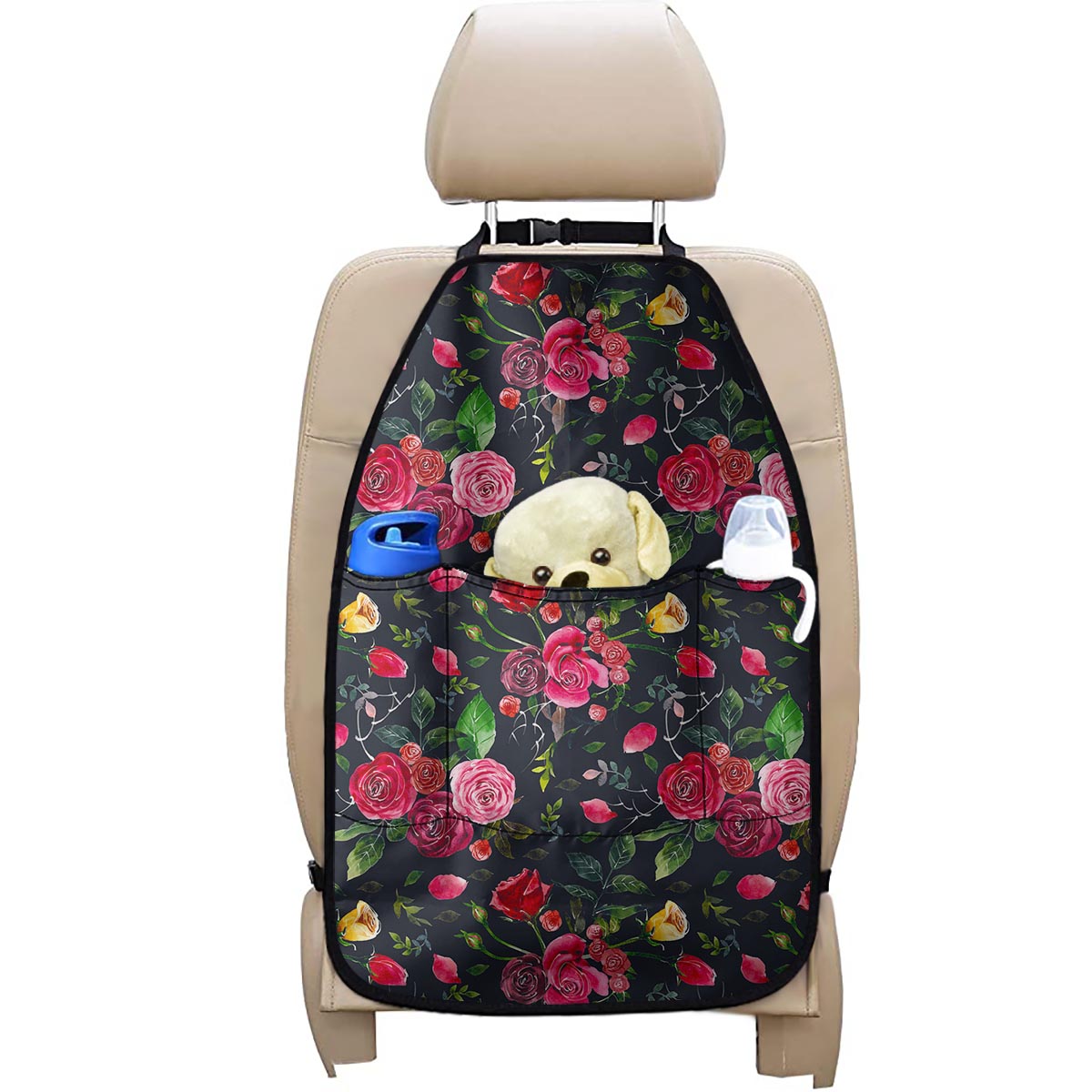 Roses Floral Flower Pattern Print Car Seat Organizers