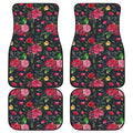 Roses Floral Flower Pattern Print Front and Back Car Floor Mats