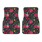 Roses Floral Flower Pattern Print Front Car Floor Mats