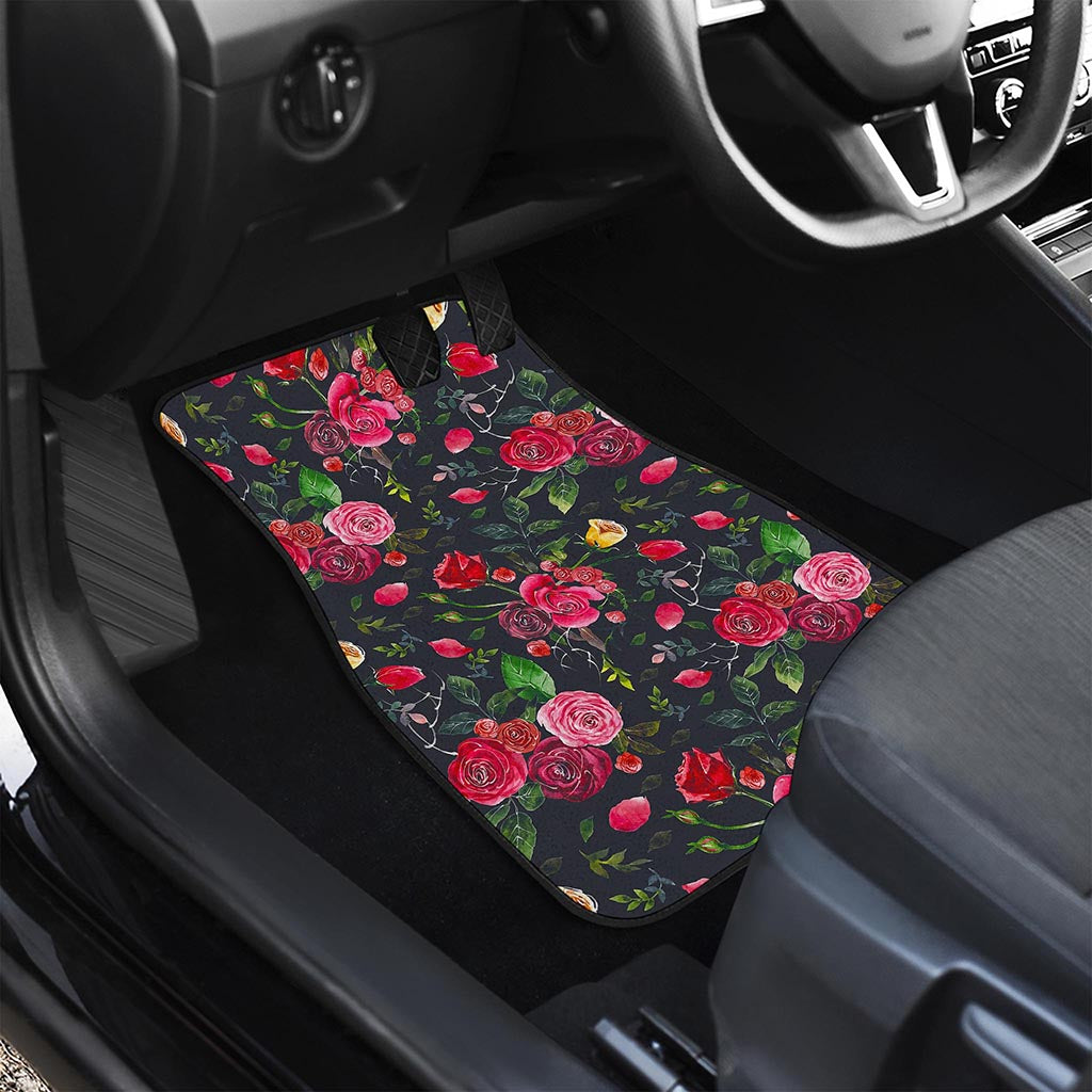 Roses Floral Flower Pattern Print Front Car Floor Mats