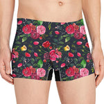 Roses Floral Flower Pattern Print Men's Boxer Briefs