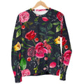 Roses Floral Flower Pattern Print Men's Crewneck Sweatshirt