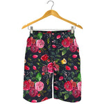 Roses Floral Flower Pattern Print Men's Shorts