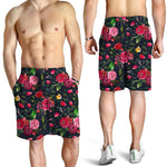 Roses Floral Flower Pattern Print Men's Shorts
