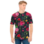 Roses Floral Flower Pattern Print Men's T-Shirt
