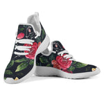 Roses Floral Flower Pattern Print Mesh Knit Shoes GearFrost
