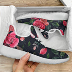 Roses Floral Flower Pattern Print Mesh Knit Shoes GearFrost