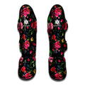 Roses Floral Flower Pattern Print Muay Thai Shin Guards