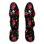 Roses Floral Flower Pattern Print Muay Thai Shin Guard
