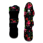 Roses Floral Flower Pattern Print Muay Thai Shin Guard