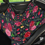 Roses Floral Flower Pattern Print Pet Car Back Seat Cover