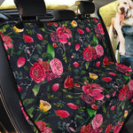 Roses Floral Flower Pattern Print Pet Car Back Seat Cover