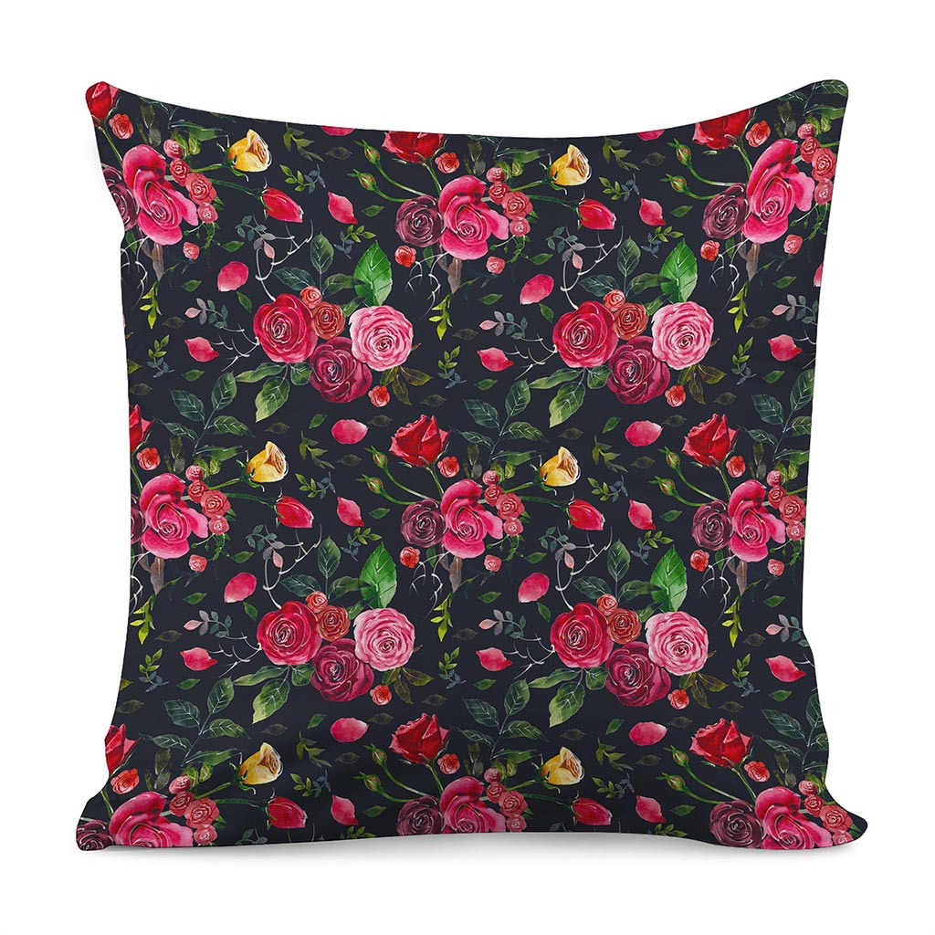 Roses Floral Flower Pattern Print Pillow Cover