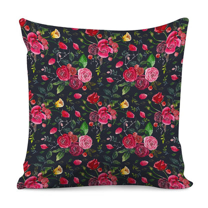 Roses Floral Flower Pattern Print Pillow Cover