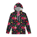 Roses Floral Flower Pattern Print Pullover Hoodie