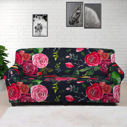 Roses Floral Flower Pattern Print Sofa Cover