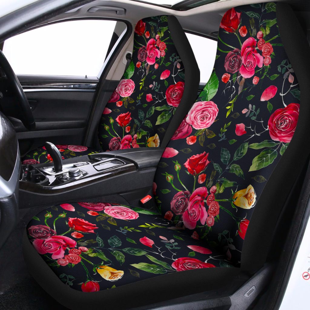 Roses Floral Flower Pattern Print Universal Fit Car Seat Covers