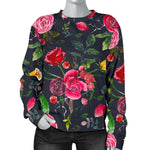Roses Floral Flower Pattern Print Women's Crewneck Sweatshirt GearFrost
