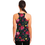 Roses Floral Flower Pattern Print Women's Racerback Tank Top