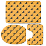 Rottweiler Dog Pattern Print 3 Piece Bath Mat Set