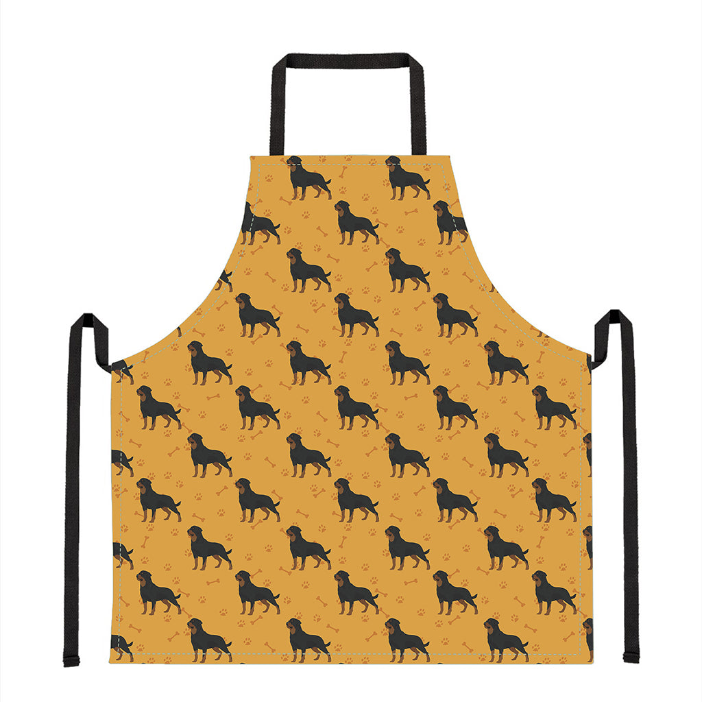 Rottweiler Dog Pattern Print Apron