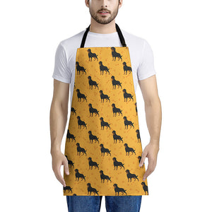 Rottweiler Dog Pattern Print Apron