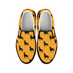 Rottweiler Dog Pattern Print Black Slip On Shoes