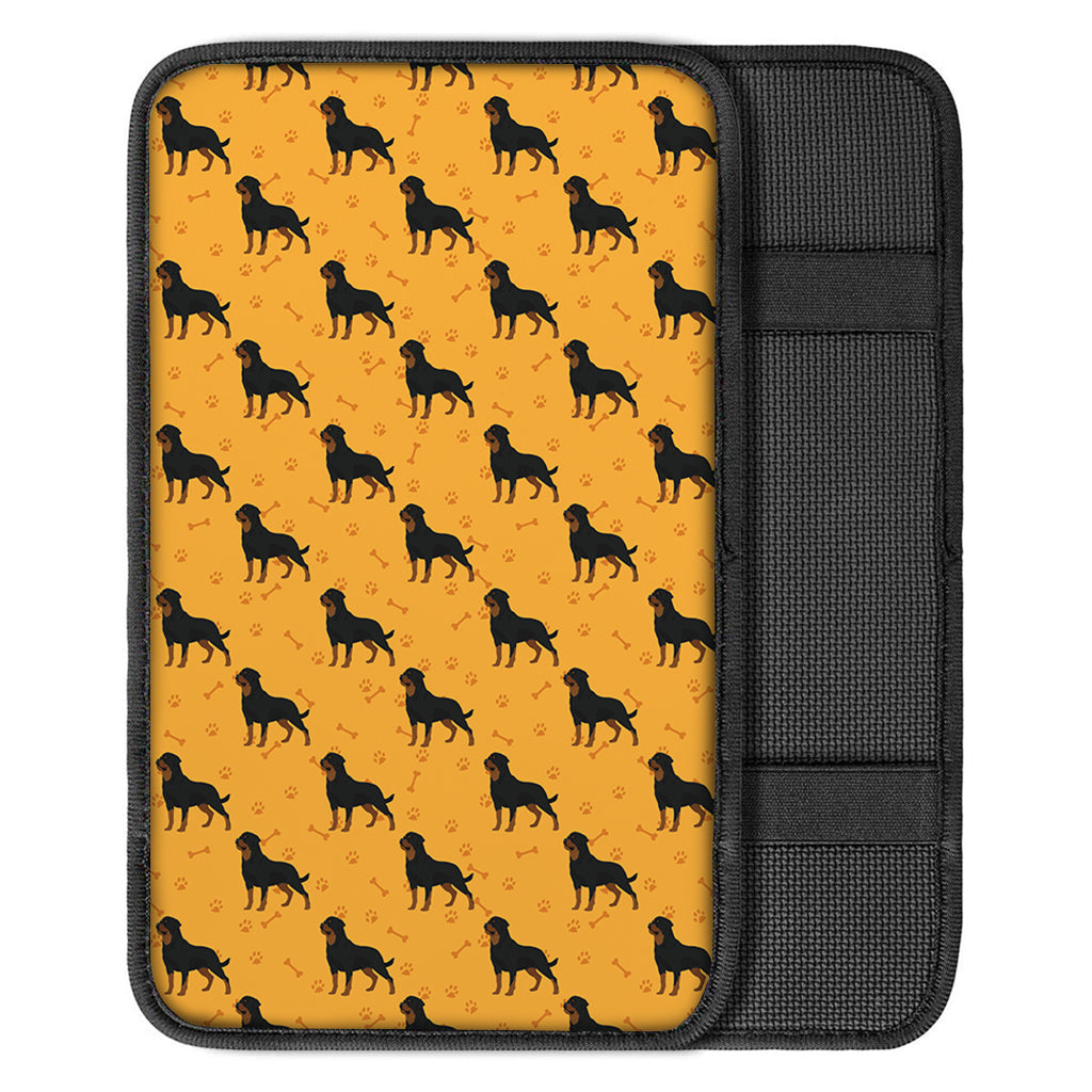 Rottweiler Dog Pattern Print Car Center Console Cover